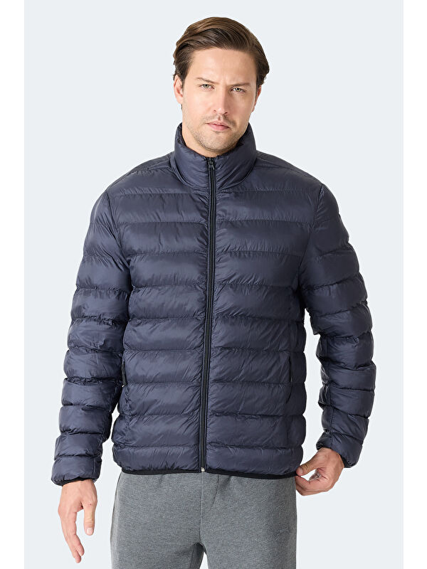 SLAZENGER BRAUM Erkek Şişme Lacivert Mont & Kaban