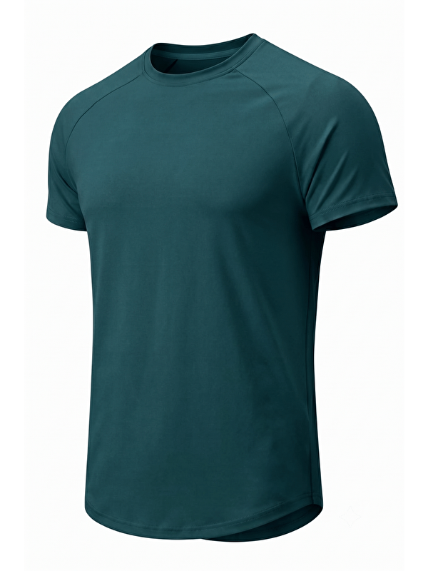 Genius Store Erkek Spor Tişört Fitness Antrenman Tişörtü Oval Kesim Elastanlı Süprem Reglan Kol OVAL-T22
