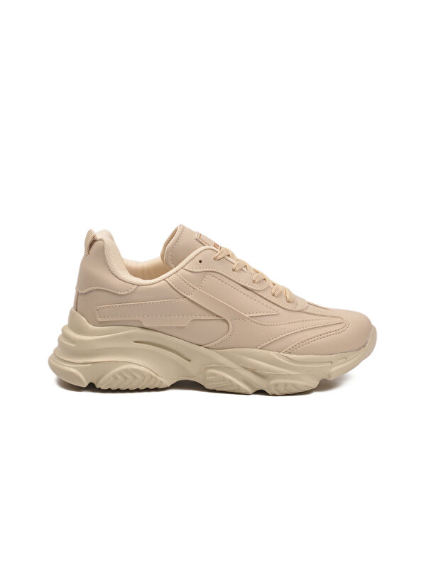 Ekru Bağcıklı Kadın Sneaker DRK171 G - Görsel 3