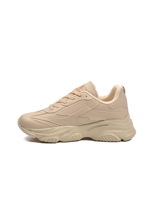 Ekru Bağcıklı Kadın Sneaker DRK171 G - Görsel 5