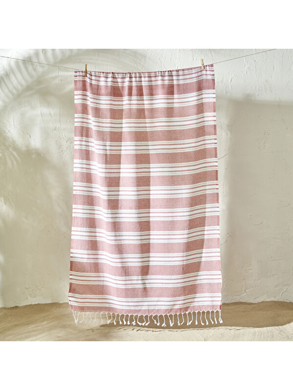 Bella Maison %100 Pamuk Stripe Peştamal Kiremit (90x160 cm)