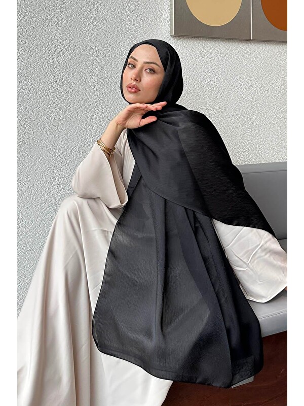 Lamelif Janjan Şal Siyah