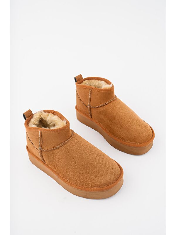 HUG Kadın Kalın Taban İçi Tüylü Günlük Mini Yarım Bot - Görsel 8