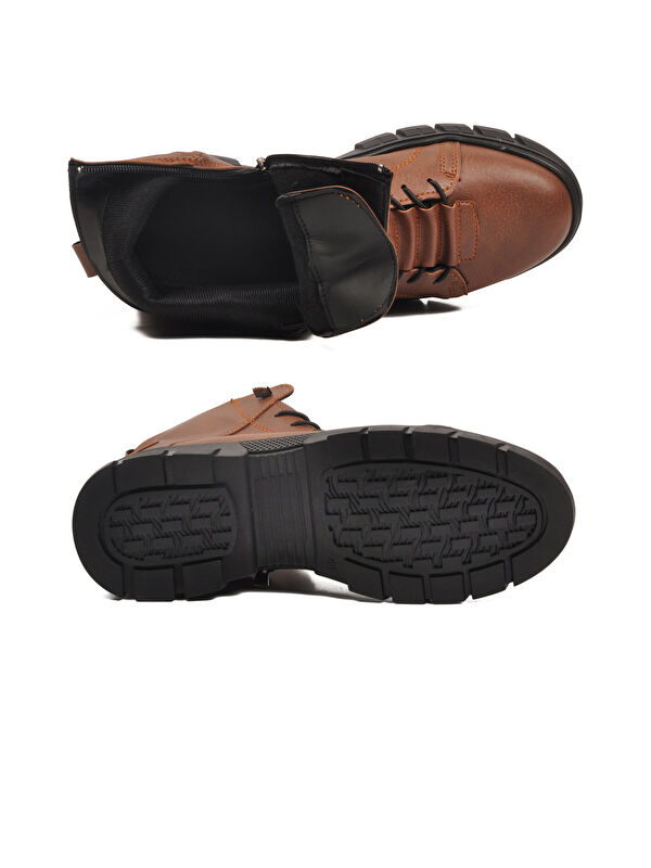 Taba İçi Polarlı Kaymaz Fermuarlı Erkek Bot 660 M - Görsel 5