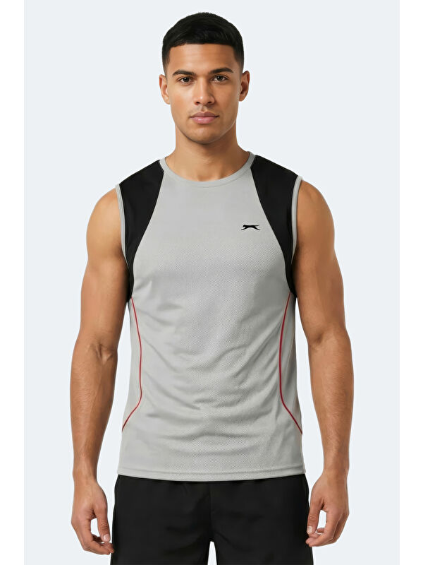SLAZENGER REVOLVE Erkek Kolsuz Gri Atlet
