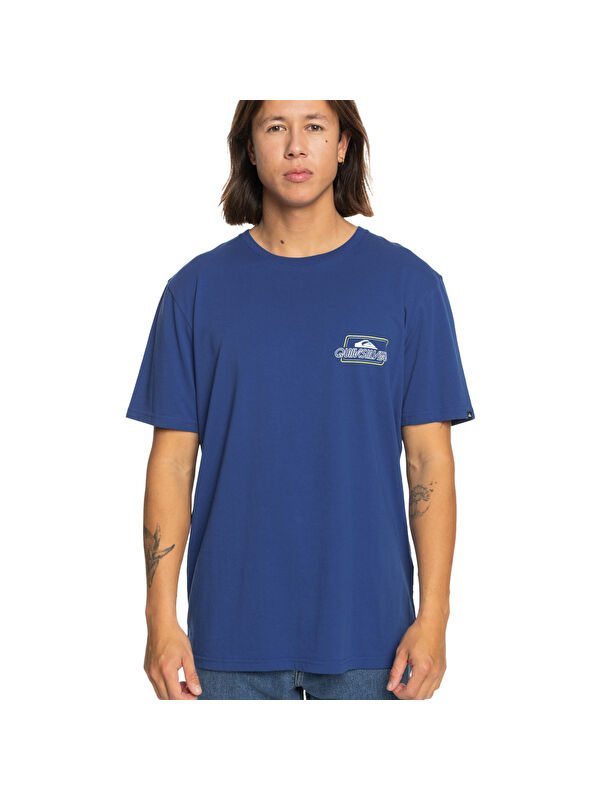 Quiksilver Line By Line Erkek Mavi Tişört