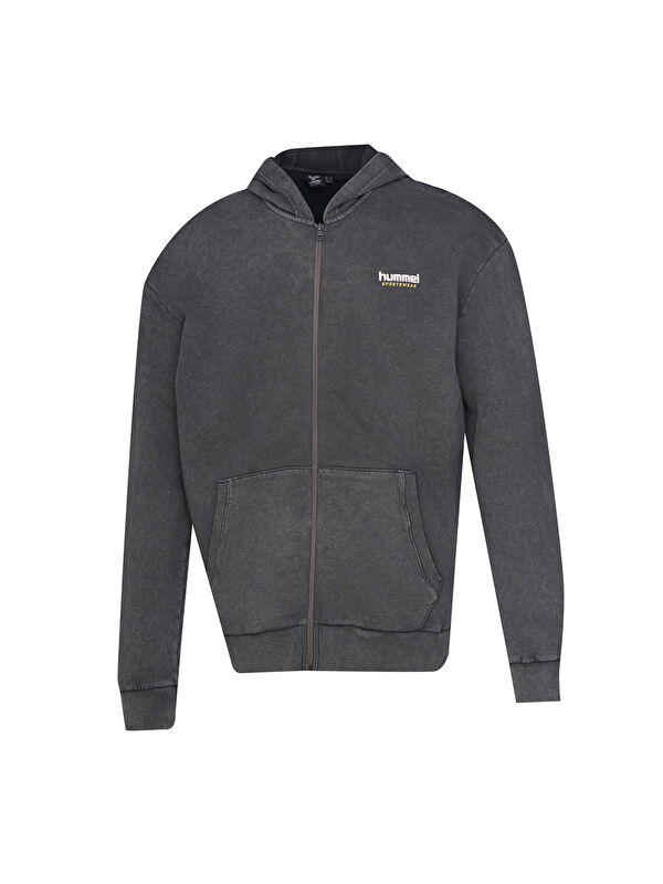 Hummel Yantar Erkek Siyah Dik Yaka Fermuarlı Sweatshirt