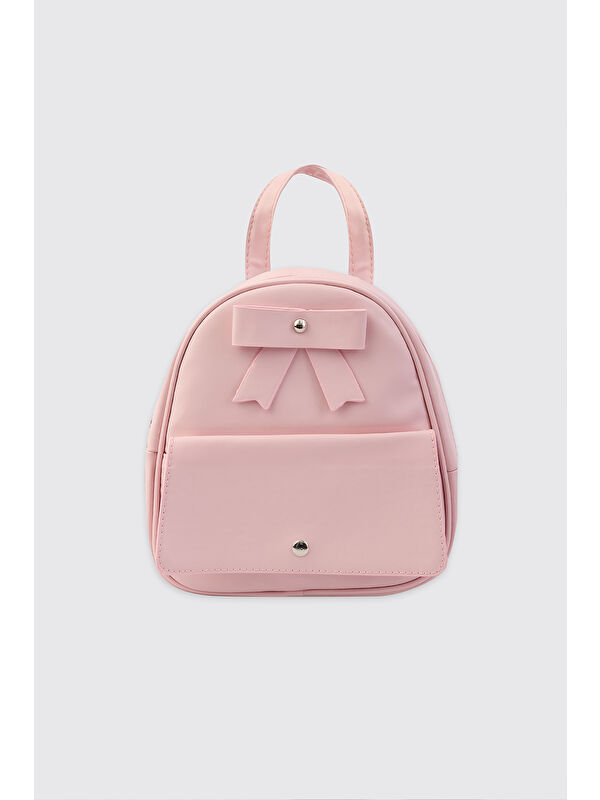 Panço Kız Çocuk Fiyonk Detaylı Pembe Sırt Çantası