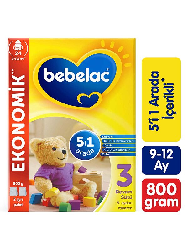 Bebelac 3 Devam Sütü 9-12 Ay 800 Gr