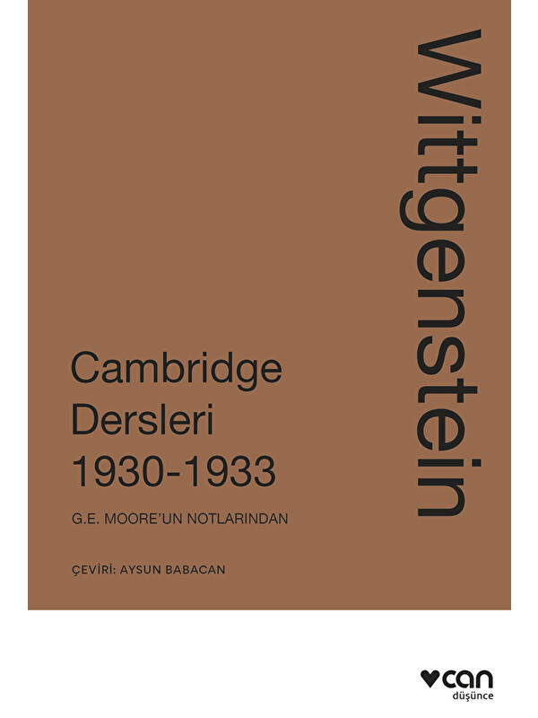 Can Yayınları Wittgenstein: Cambridge Dersleri 1930-1933