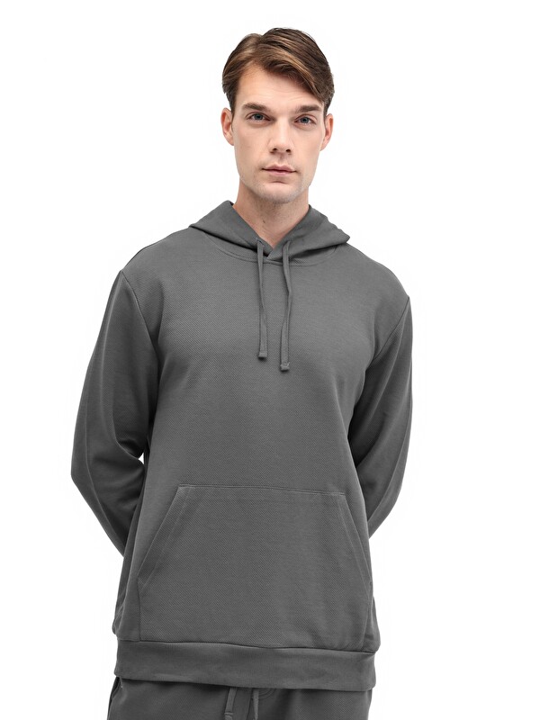 Kinetix MB REVES 17LJK-575961 5PR Gri Erkek Kapüşonlu Sweatshirt