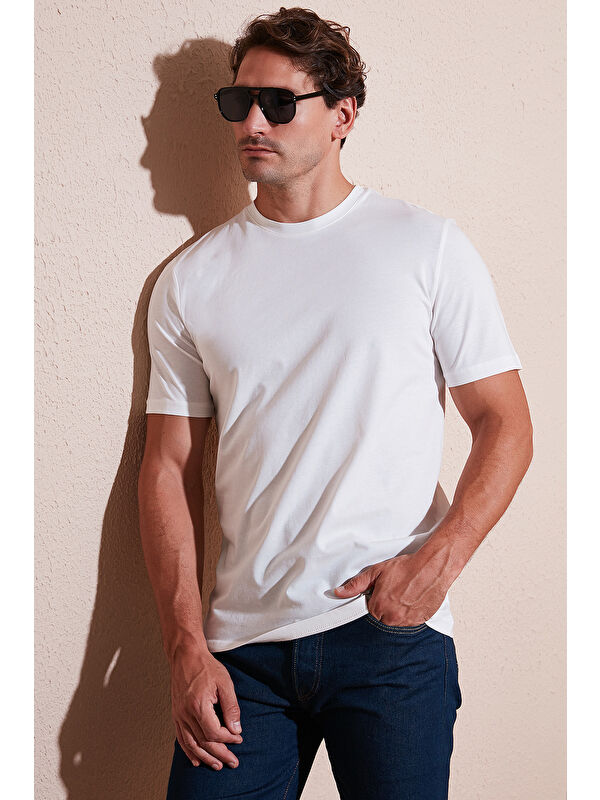 Buratti Pamuklu Regular Fit Bisiklet Yaka %100 Pamuk Tişört 59020204