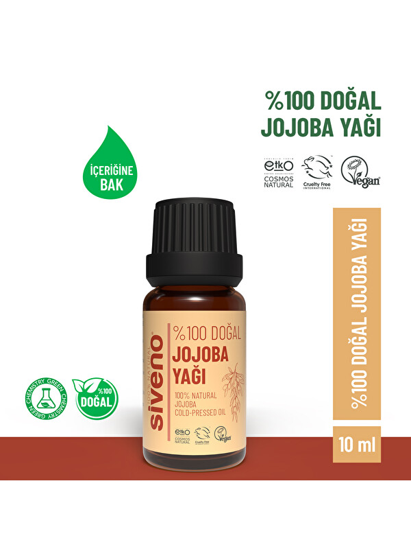 Siveno %100 Doğal Jojoba Yağı Soğuk Sıkım 10ml