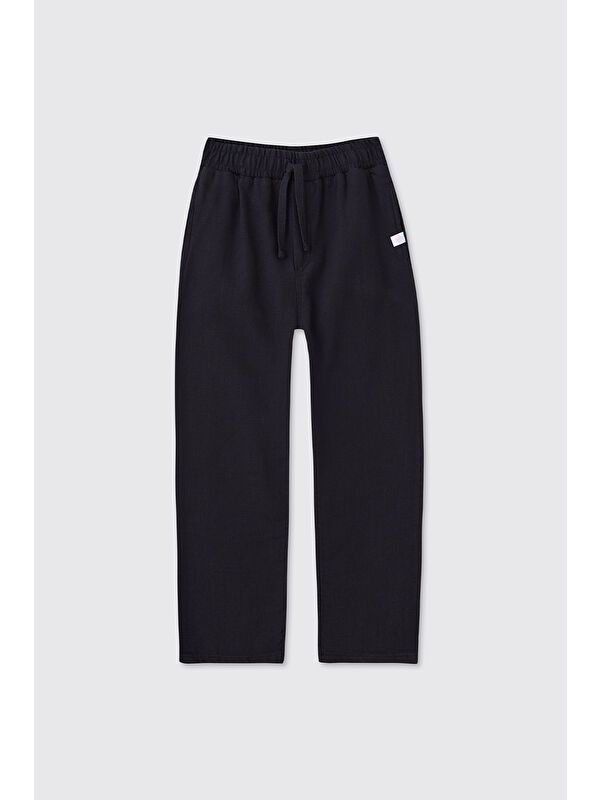 Panço Erkek Çocuk Siyah Beli Lastikli Pantolon