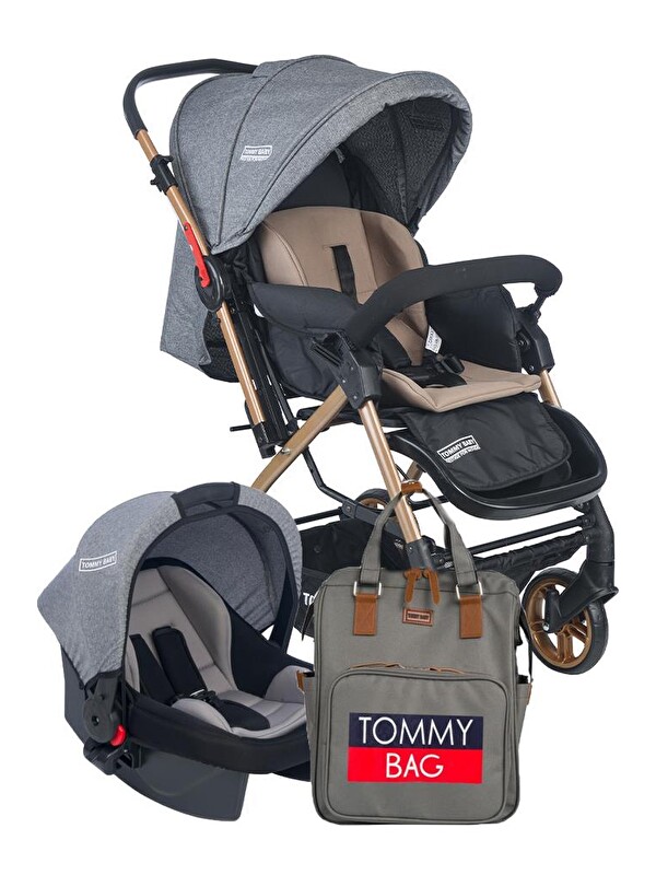 TOMMYBABY Cool Bebek Arabası Çİft Yönlü Bebek Aarabası Puset Çanta Bebek Çanta