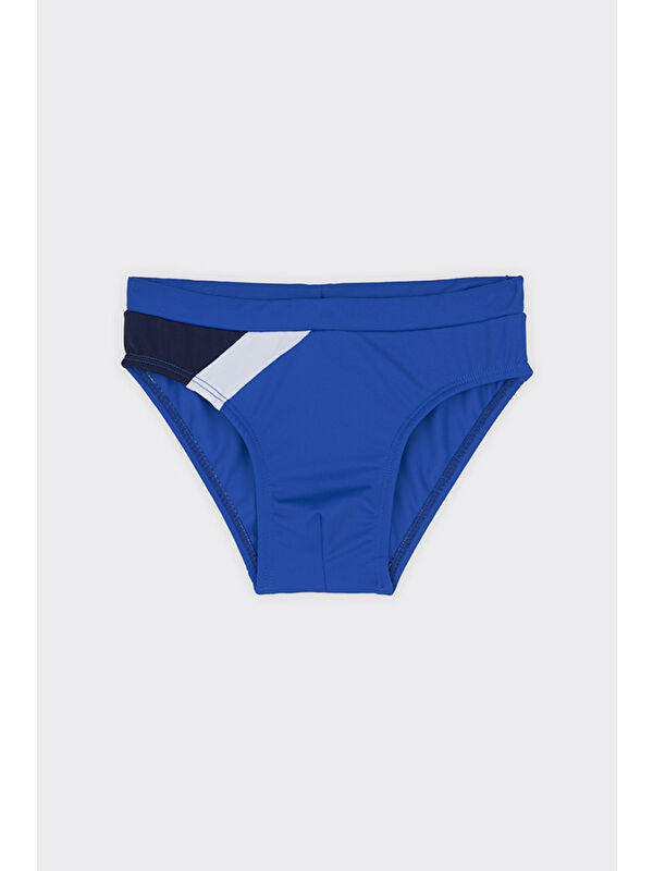 Panço Erkek Çocuk Basic Mavi Slip Mayo