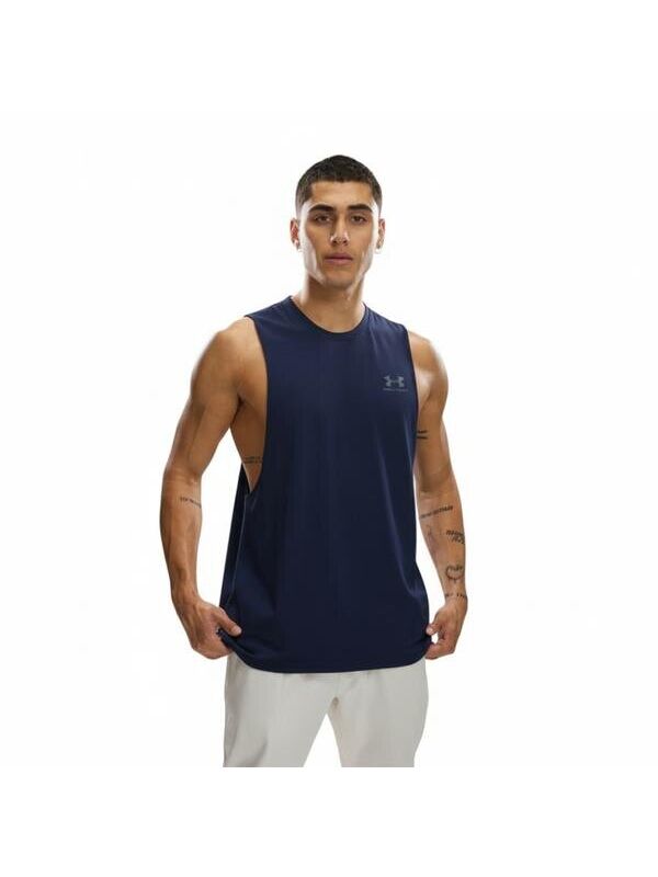 Under Armour Left Chest Cuf Off Erkek Lacivert Atlet