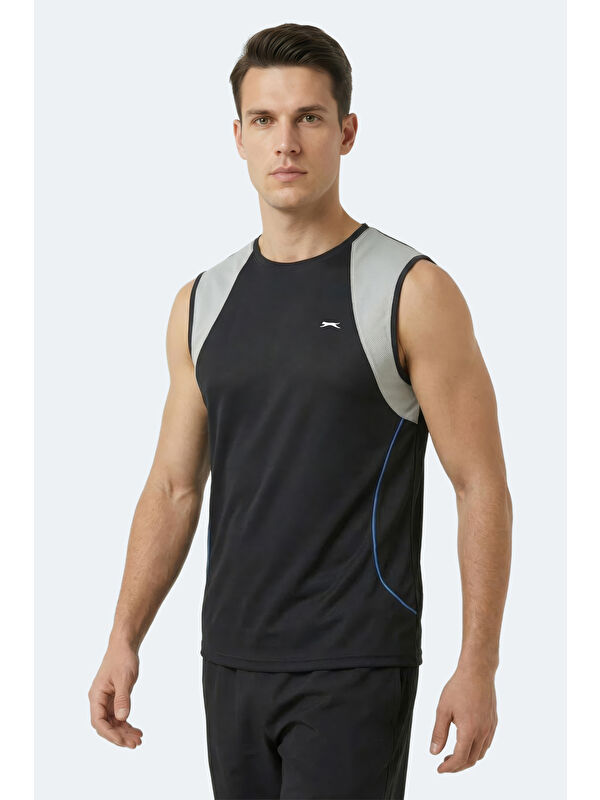 SLAZENGER REVOLVE Erkek Kolsuz Siyah Atlet