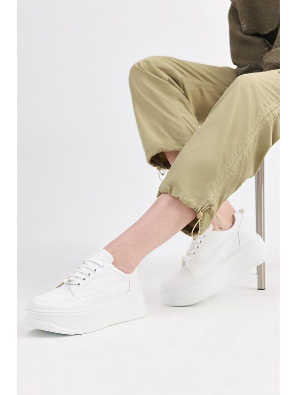 Beyaz Kadın Günlük Ayakkabı - Görsel 3