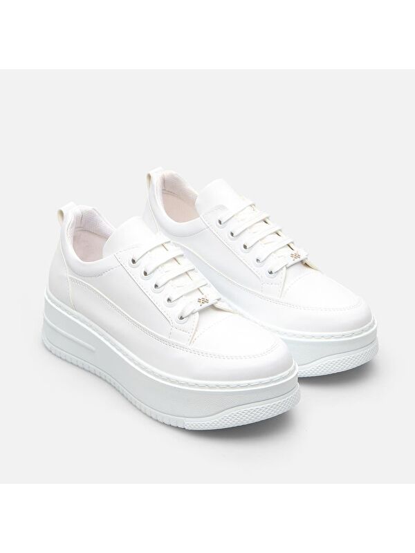 Beyaz Kadın Günlük Ayakkabı - Görsel 5