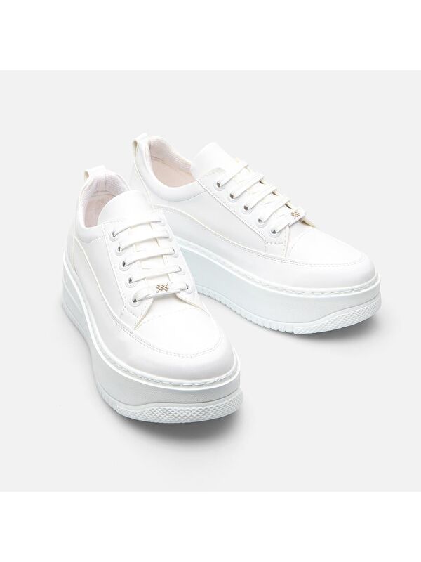 Beyaz Kadın Günlük Ayakkabı - Görsel 7