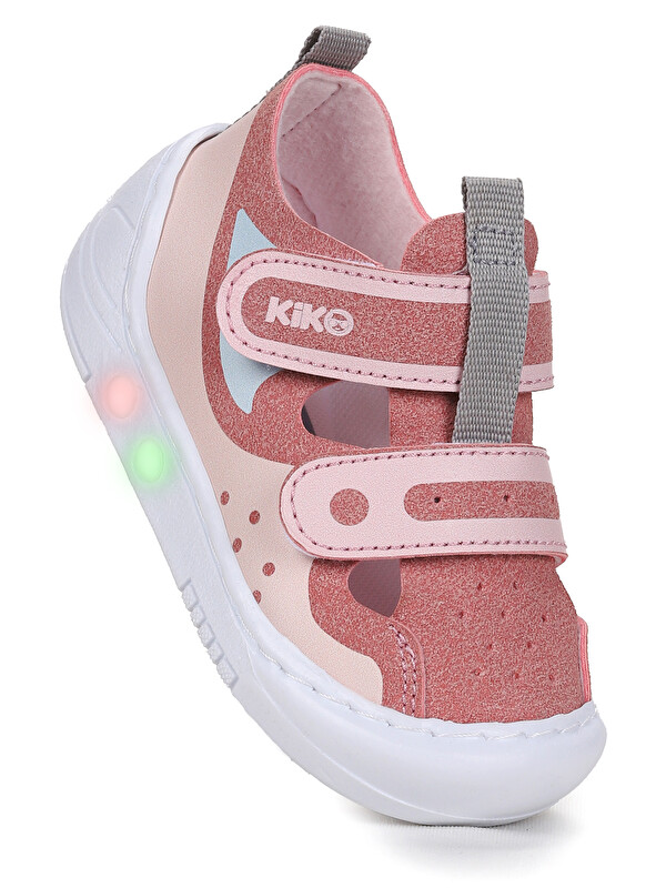 Kiko Kids Nera Cırtlı Işıklı Kız Bebek Yürüyüş Spor Ayakkabı