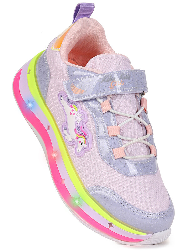 Kiko Kids Venzo Işıklı Cırtlı Kız Çocuk Spor Ayakkabı