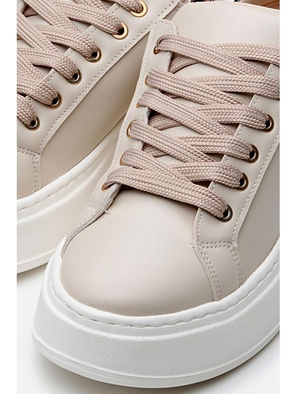 Bej Kadın Günlük Ayakkabı - Görsel 4