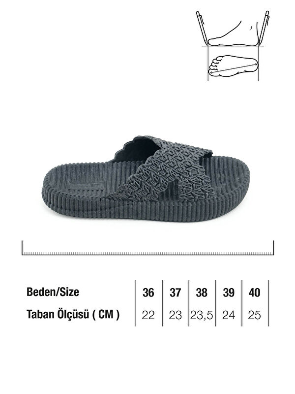Kadın Yazlık Ev Banyo Islak Zemine Uygun Terlik - Görsel 3