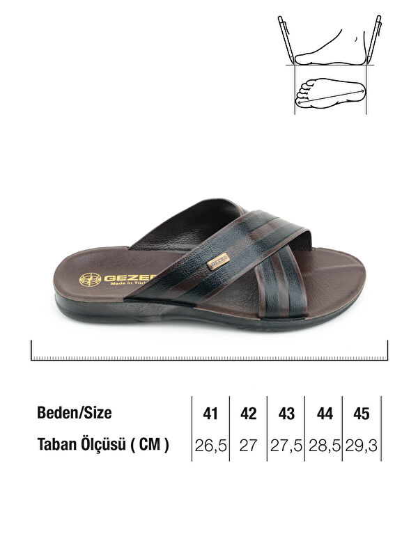 Erkek Yazlık PU Taban Suni Deri Rahat Taban Ev Bahçe Günlük Terlik - Görsel 3