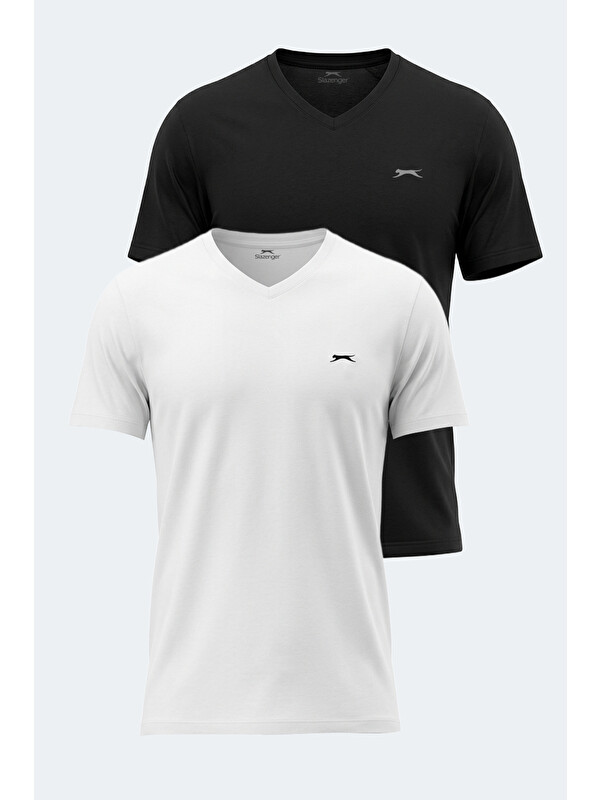 SLAZENGER RIVALDO 2 Lİ SET Erkek V Yaka Tişört