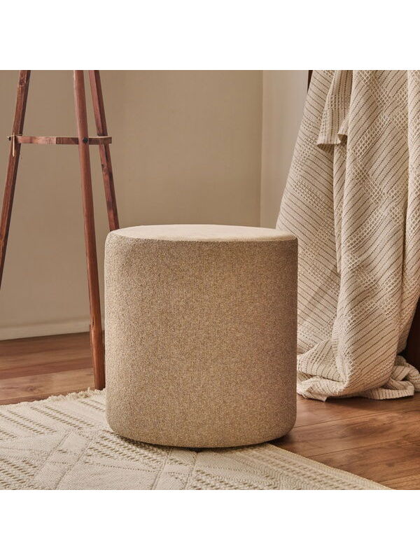Just Home Milan Puf - Krem - 42x40x40 cm