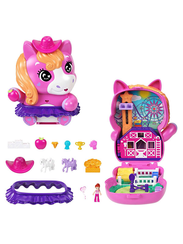 Polly Pocket Midilliyle Rodeo Heyecanı Mikro Oyuncak Seti JCR39