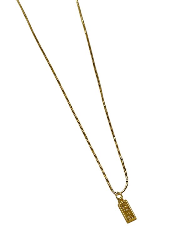 New Obsessions Külçe Altın Detaylı Unisex Kolye