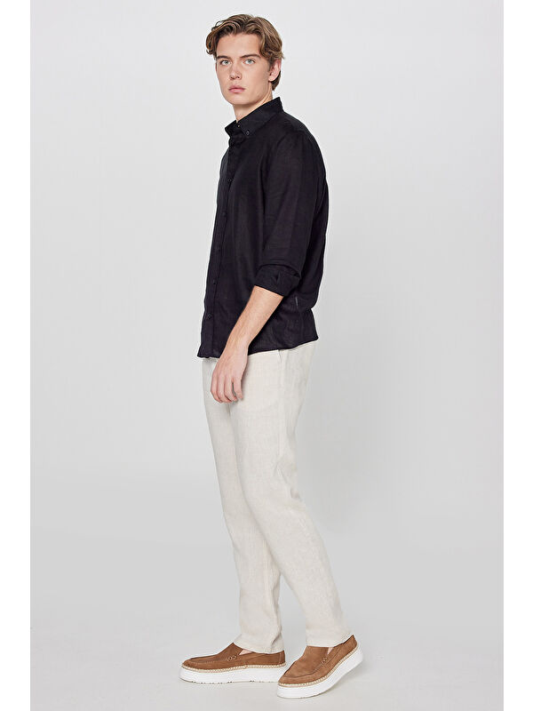 Lee %100 Keten Regular Fit Cepli Erkek Pantolon