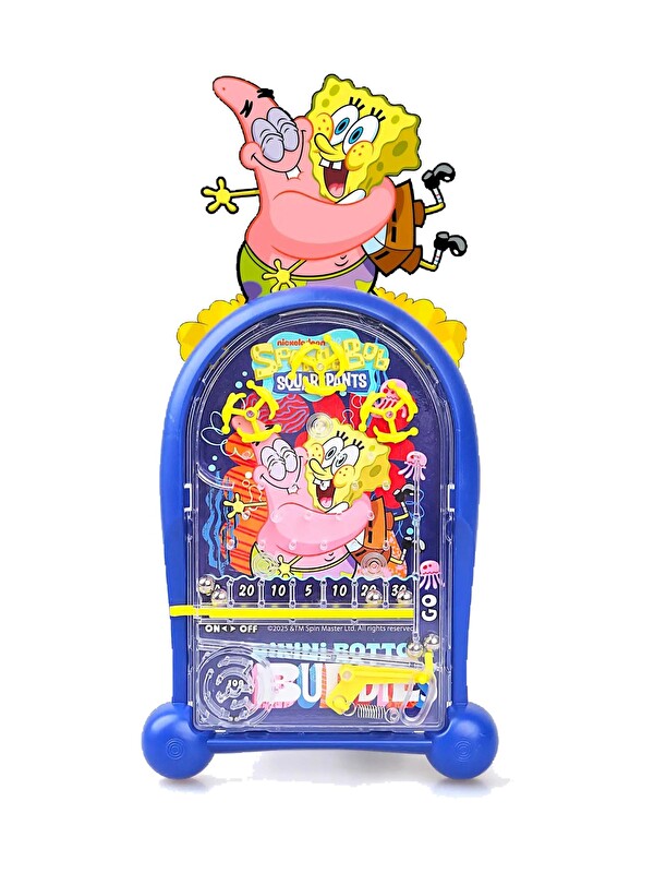Oglo Pinball Oyunu SpongeBob Nostaljik Retro Eğitici El Oyunu Pilsiz 2+ Yaş Çocuk Oyuncak