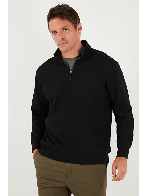 Buratti Pamuklu Regular Fit Yarım Fermuarlı Dik Yaka Sweat 5905470