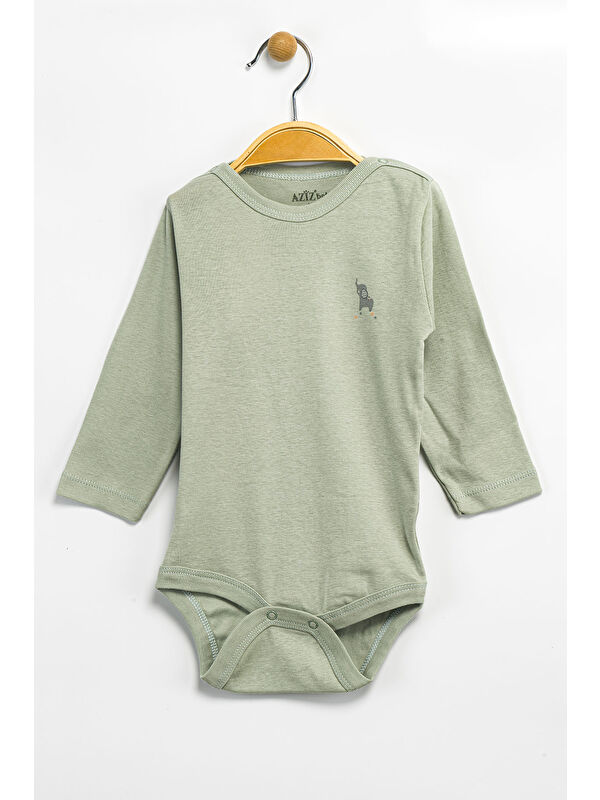 AZİZ BEBE Erkek Kız Bebek Çıtçıtlı % 100 Pamuk Body & Zıbın 0 Ay - 12 Ay