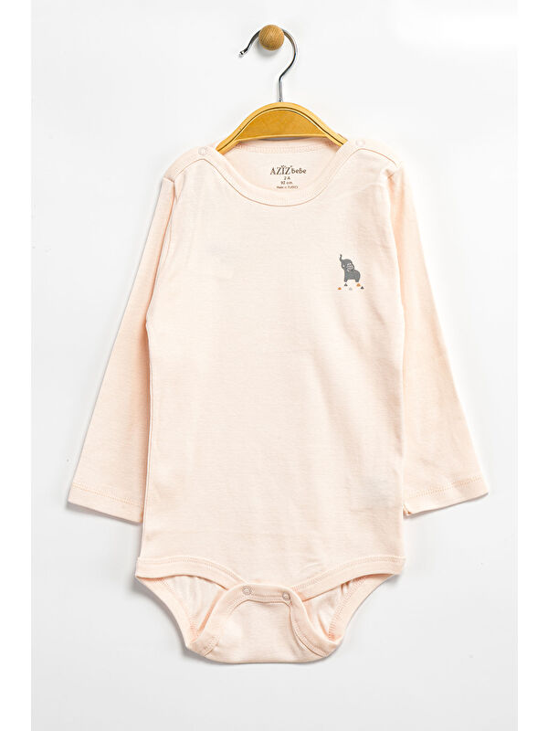 AZİZ BEBE Erkek Kız Bebek Çıtçıtlı % 100 Pamuk Body & Zıbın 0 Ay - 12 Ay