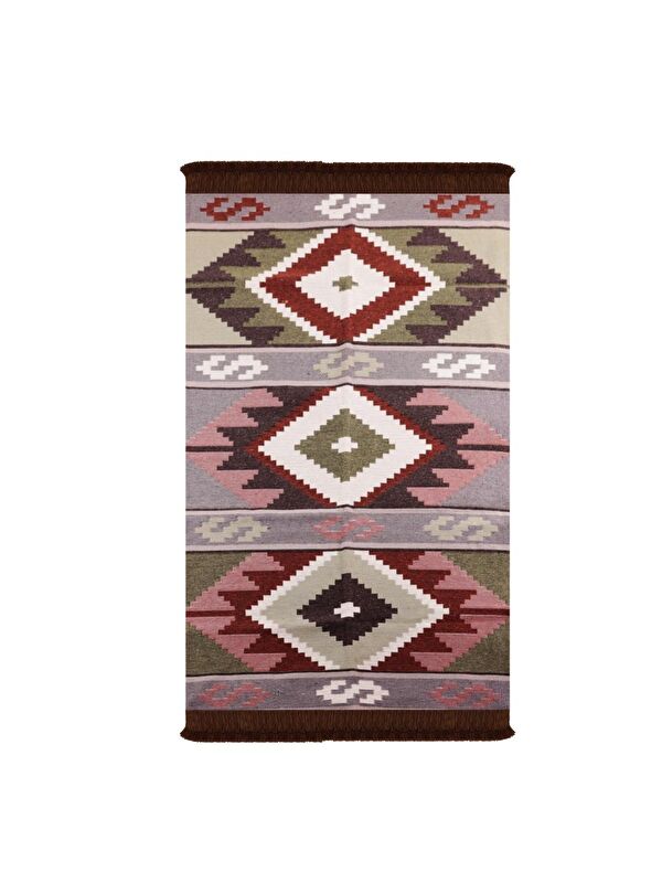 Bigghome Çift Taraflı Kilim, Makinede Yıkanabilir, Modern Desenli, 80*150 cm, SA1583B