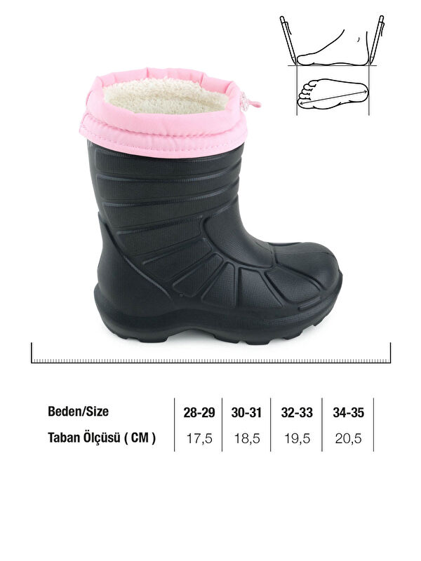 Kız Çocuk Kışlık Eva Boğazdan Lastikli Sessiz Taban Kar Bot Çizme - Görsel 3