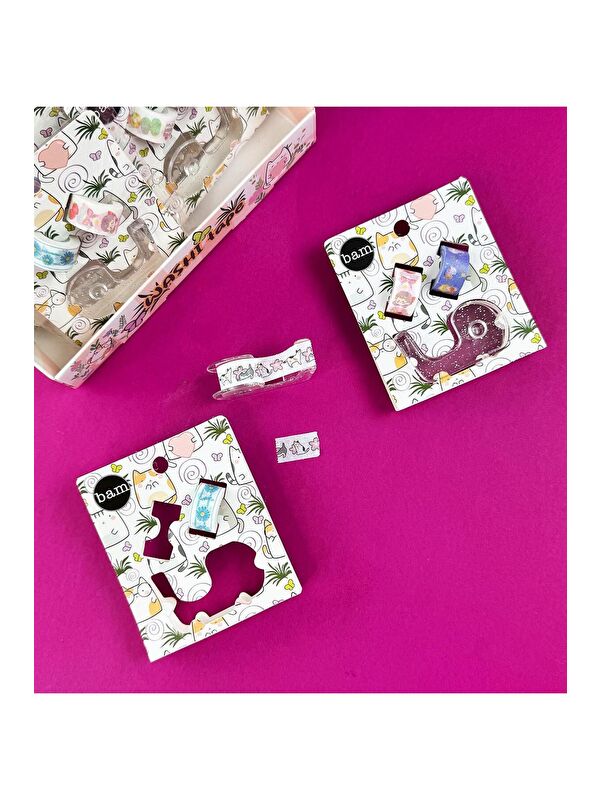 Bam Hediyelik Eşya Mini Washi Tape ve Bant Kesme Seti