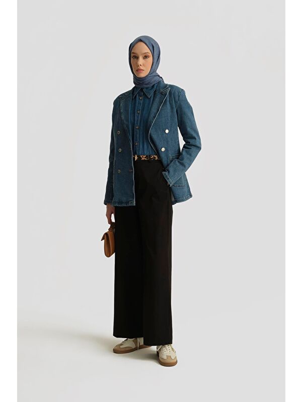 ARMİNE Blazer Denim Ceket 25Yd9121 İndigo