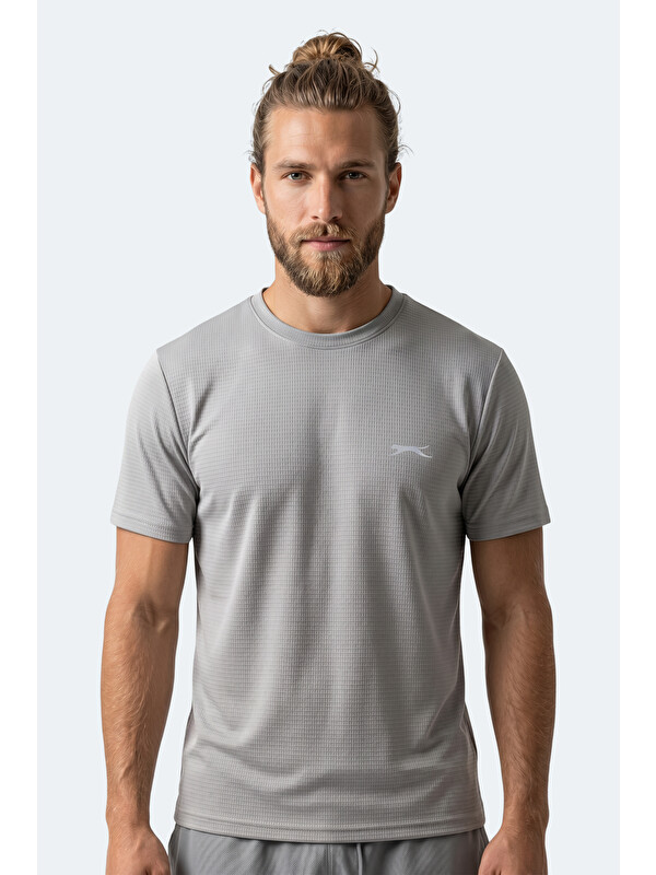 SLAZENGER HIJACK I Erkek Gri Tişört