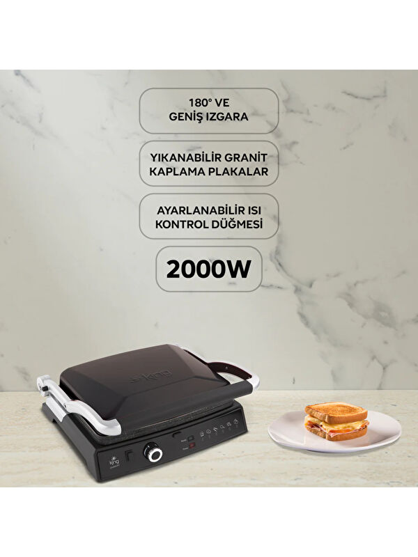 King K462S Grİll Master Siyah Izgara Ve Tost Makinesi