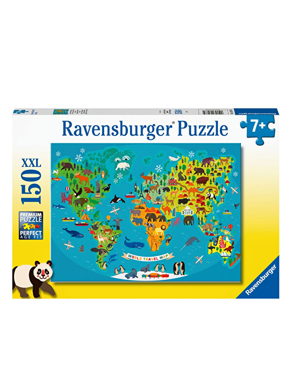 Ravensburger 150 Parça Puzzle Hayvanlı Harita 132874