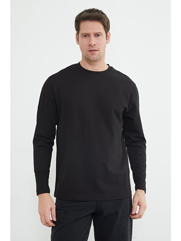 Fullamoda Basic Bisiklet Yaka Sweatshirt