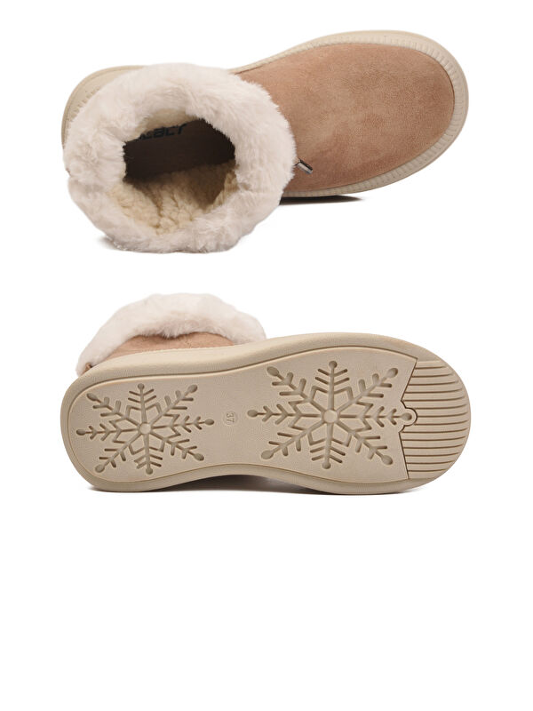 Vizon Kürklü Kaymaz Soğuğa Dirençli Kadın Bot 25003 Z - Görsel 6