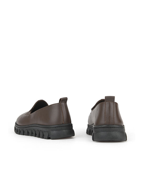 Kadın Hakiki Deri Konfor Ayakkabı 153387Z02025 Kahve - Görsel 4