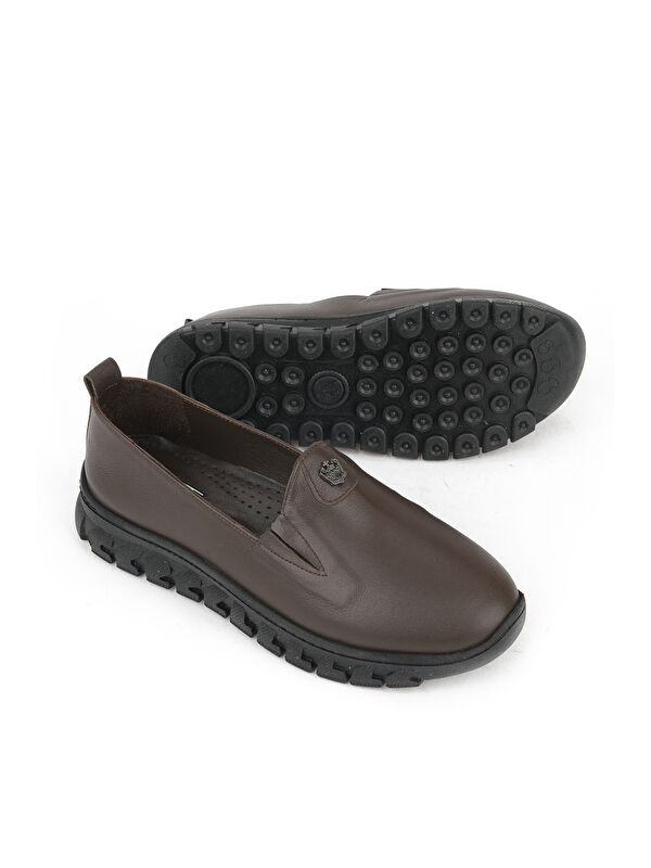 Kadın Hakiki Deri Konfor Ayakkabı 153387Z02025 Kahve - Görsel 5